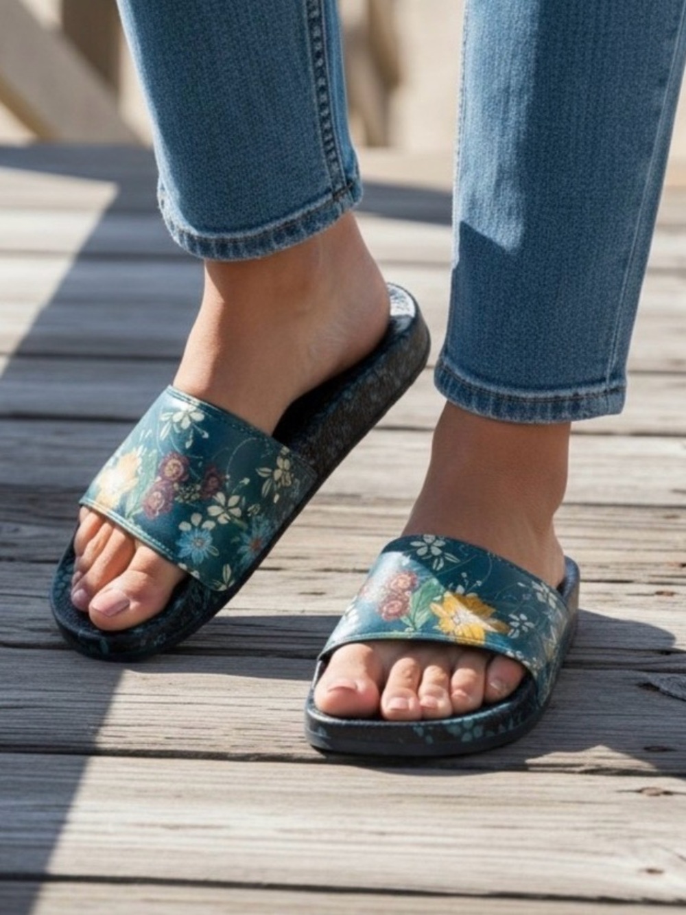 Johnny Was Ciaga poolside slides and bag